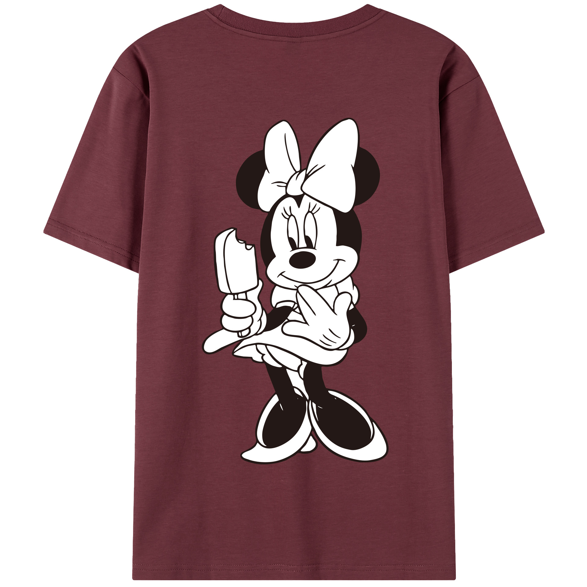 （画像用） ミッキーマウス Mickey Mouse 綿100％半袖Tシャツ（背面プリント）